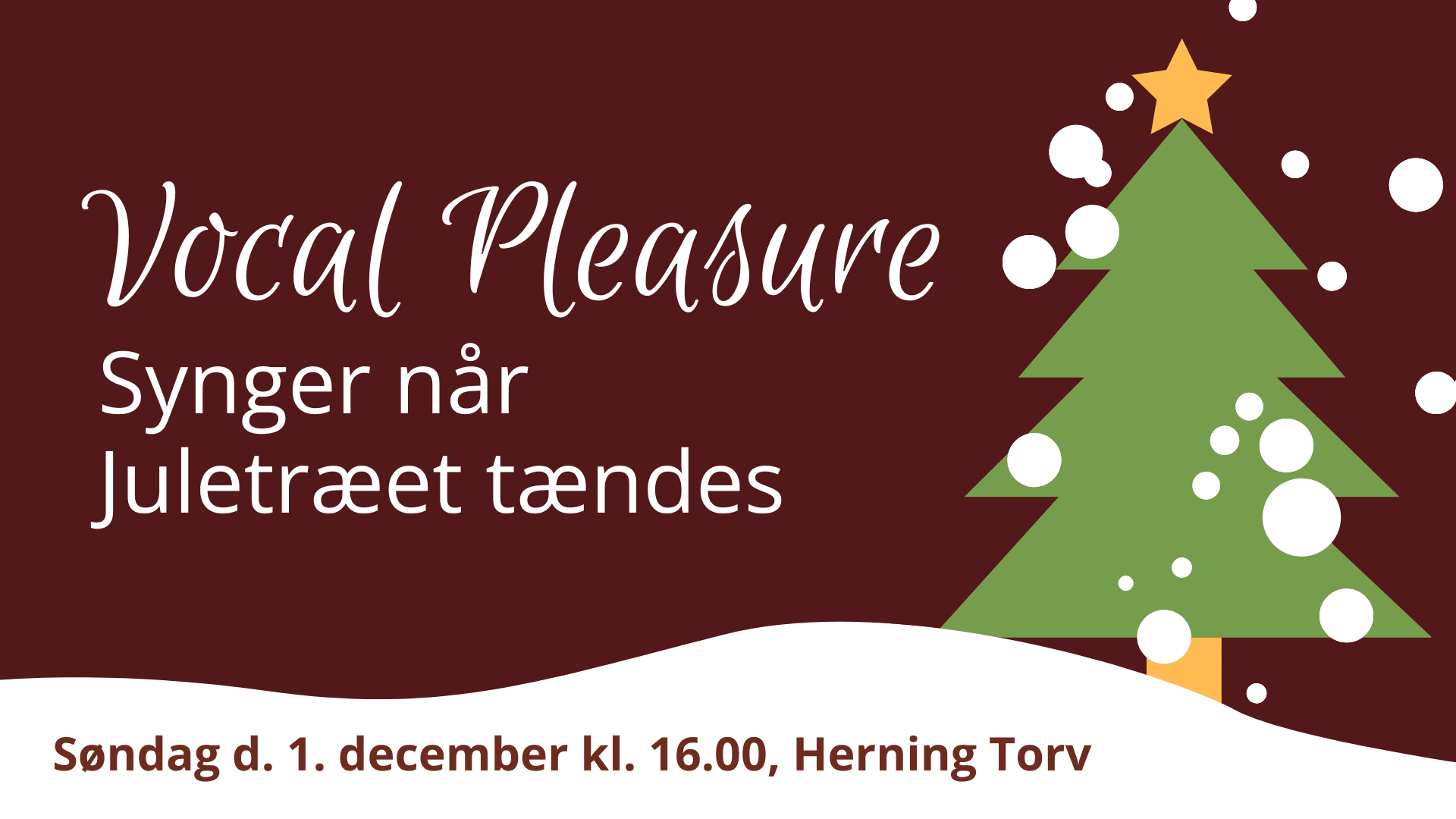 Vocal pleasure synger når juletræet tændes på Torvet i Herning